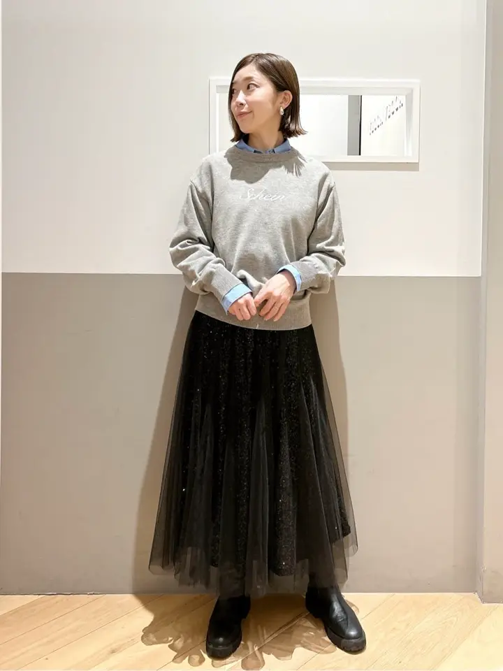 スパンコール×チュールスカート/YECCA VECCA（イェッカ ヴェッカ）の