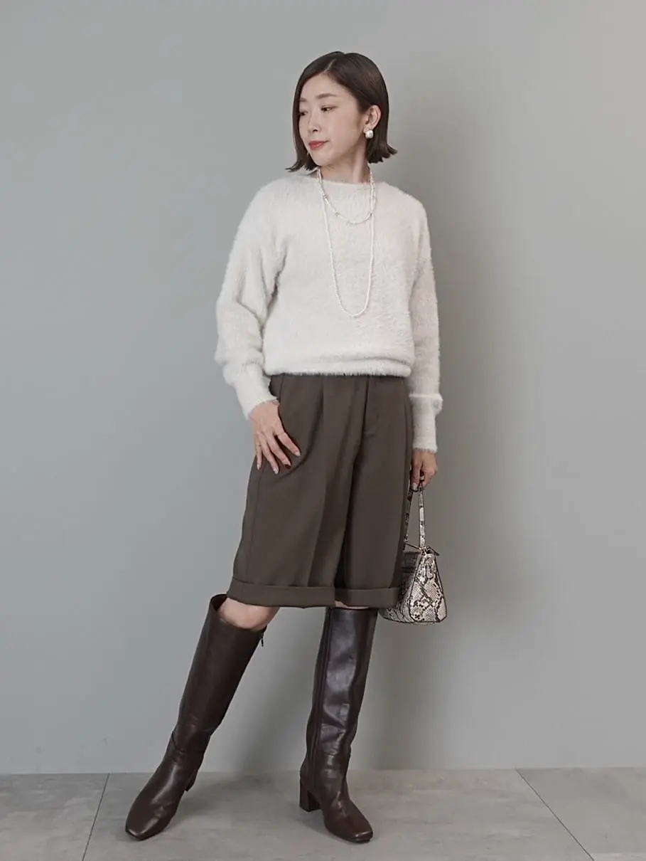 ラメMIXフェザーニット/YECCA VECCA（イェッカ ヴェッカ）のニット