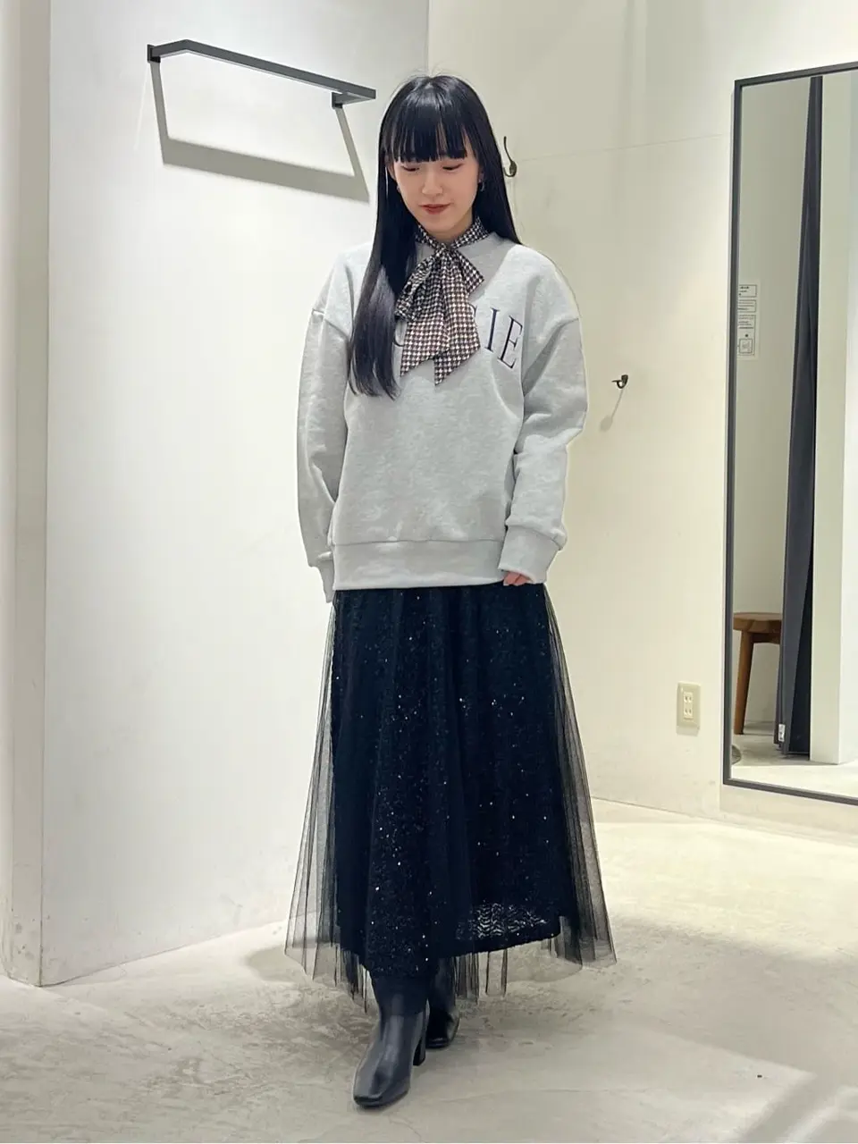 スパンコール×チュールスカート/YECCA VECCA（イェッカ ヴェッカ）の