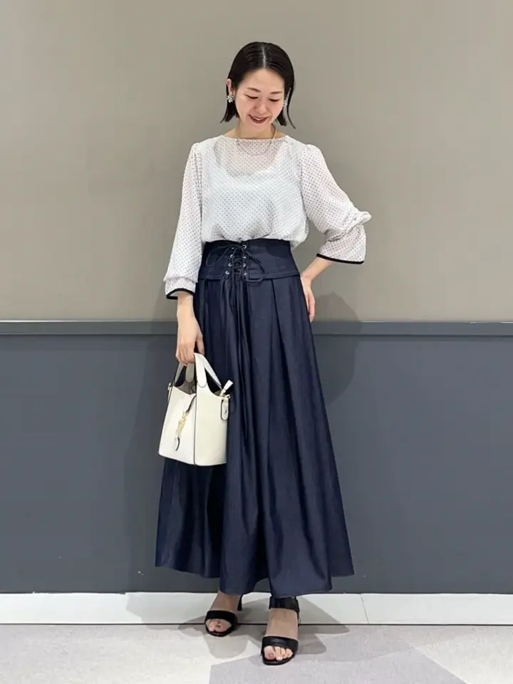 2wayレースアップフレアスカート/YECCA VECCA（イェッカ ヴェッカ）の