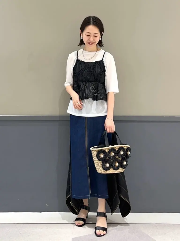 DOLL UP OOPS】2way異素材スカート/YECCA VECCA（イェッカ ヴェッカ