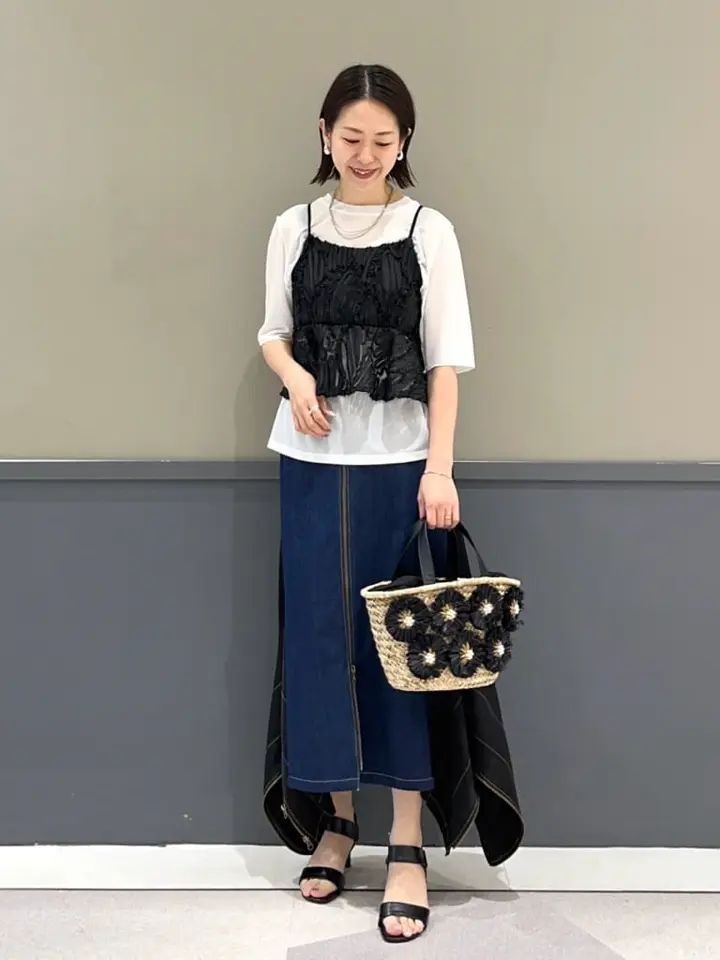 DOLL UP OOPS】2way異素材スカート/YECCA VECCA（イェッカ ヴェッカ