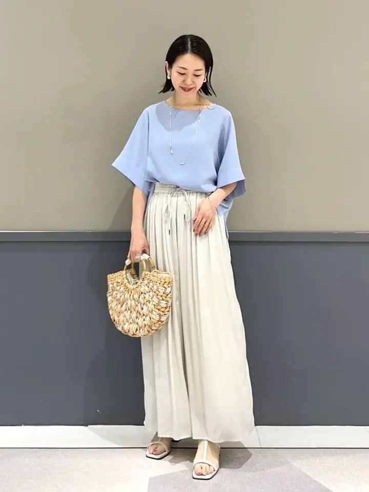 シルキータックワイドパンツ/YECCA VECCA（イェッカ ヴェッカ）の