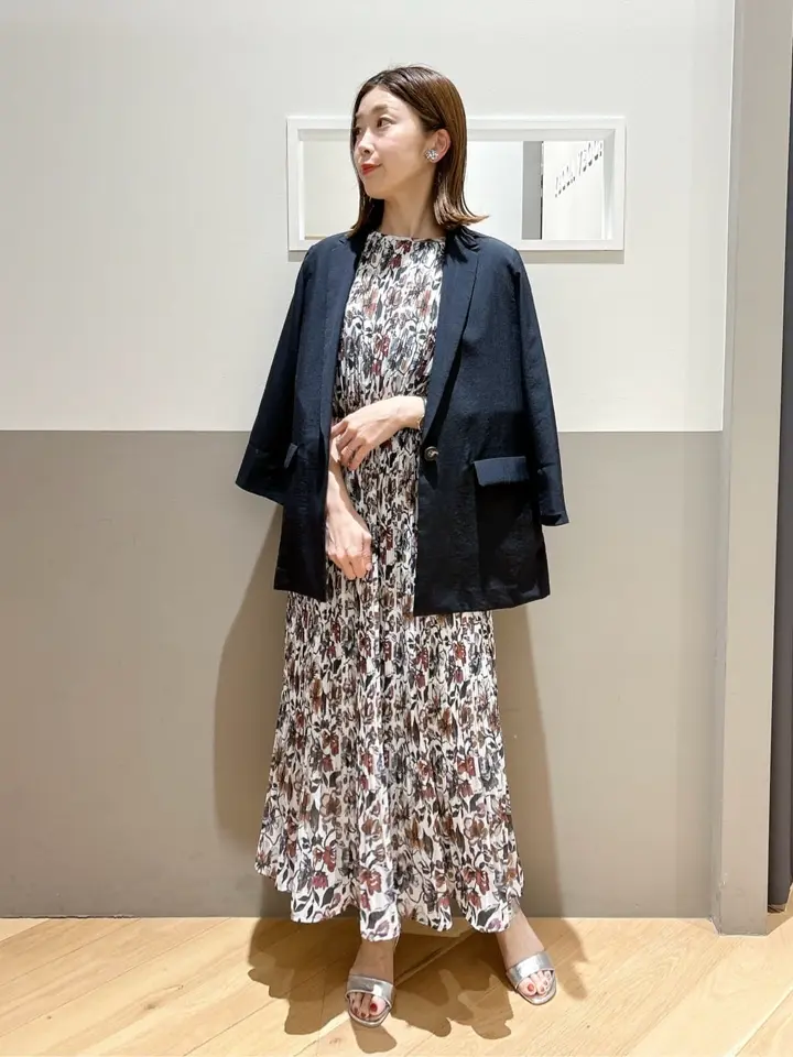 フラワー柄プリーツワンピース/YECCA VECCA（イェッカ ヴェッカ）の