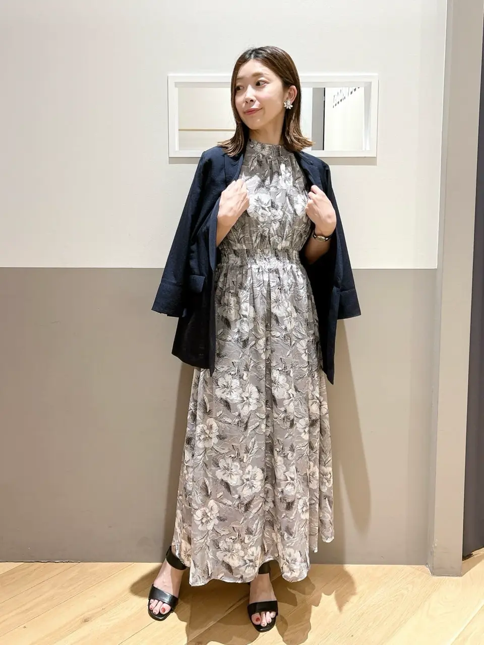 シアージャガードフラワー柄ワンピース/YECCA VECCA（イェッカ