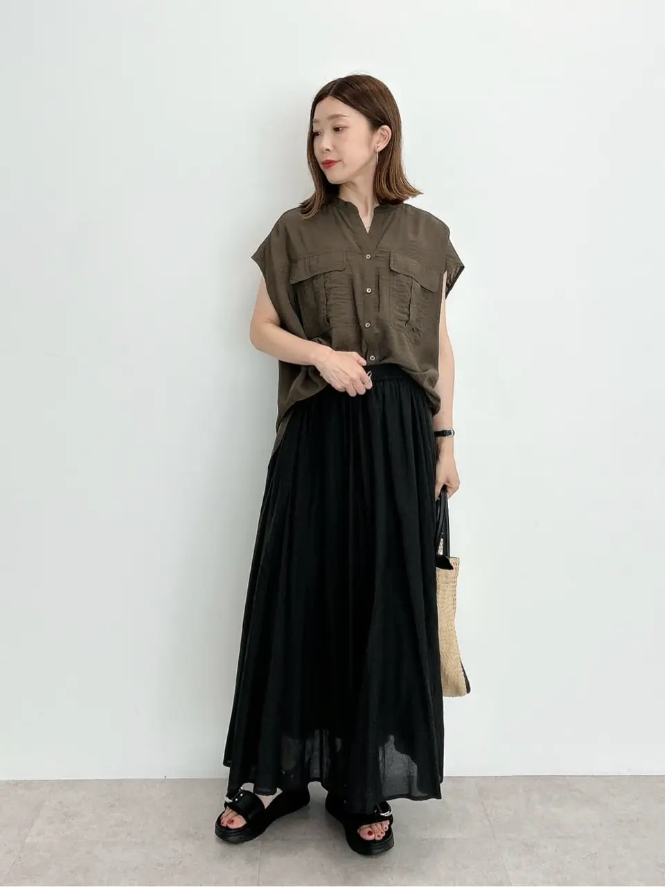 ワークデザインスキッパーシャツ/YECCA VECCA（イェッカ ヴェッカ）の