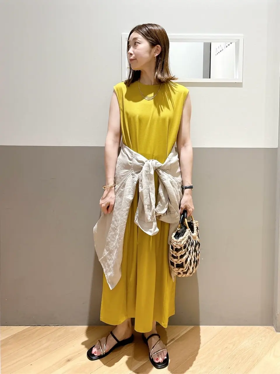 cache cache】バンクワンコンビラウンドカゴバッグ/YECCA VECCA