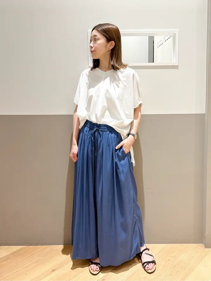シルキータックワイドパンツ/YECCA VECCA（イェッカ ヴェッカ）の
