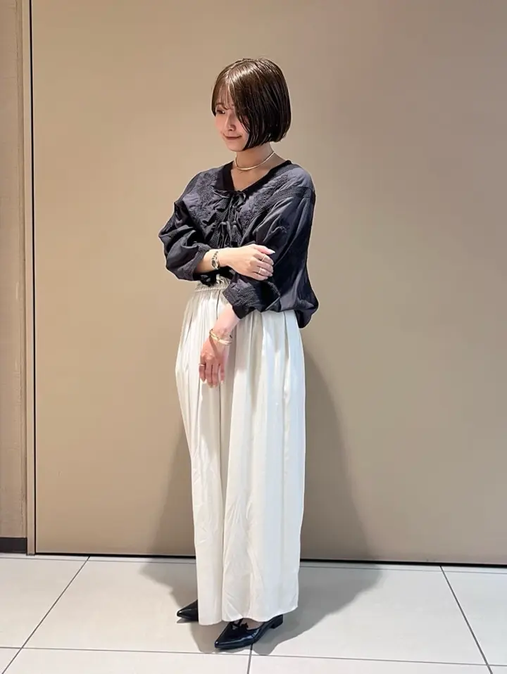 シルキータックワイドパンツ/YECCA VECCA（イェッカ ヴェッカ）の