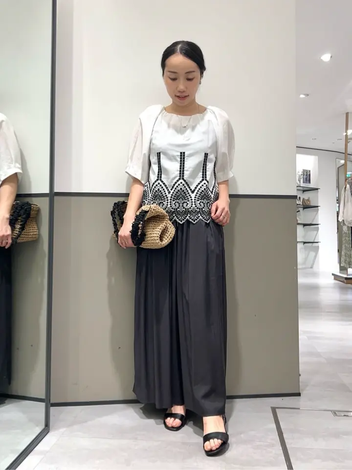 シルキータックワイドパンツ/YECCA VECCA（イェッカ ヴェッカ）の