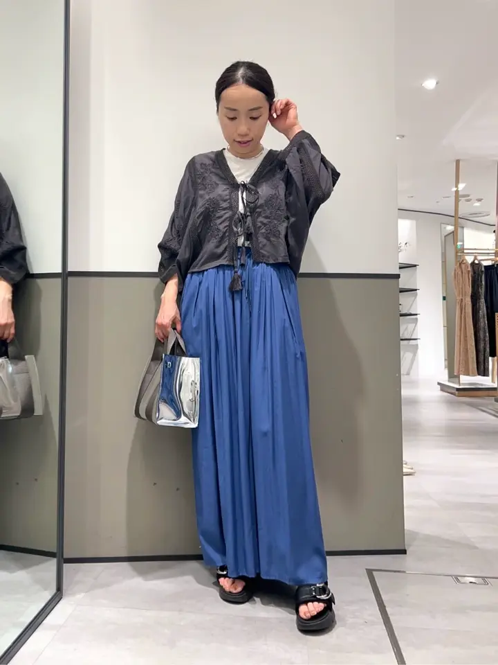 シルキータックワイドパンツ/YECCA VECCA（イェッカ ヴェッカ）の