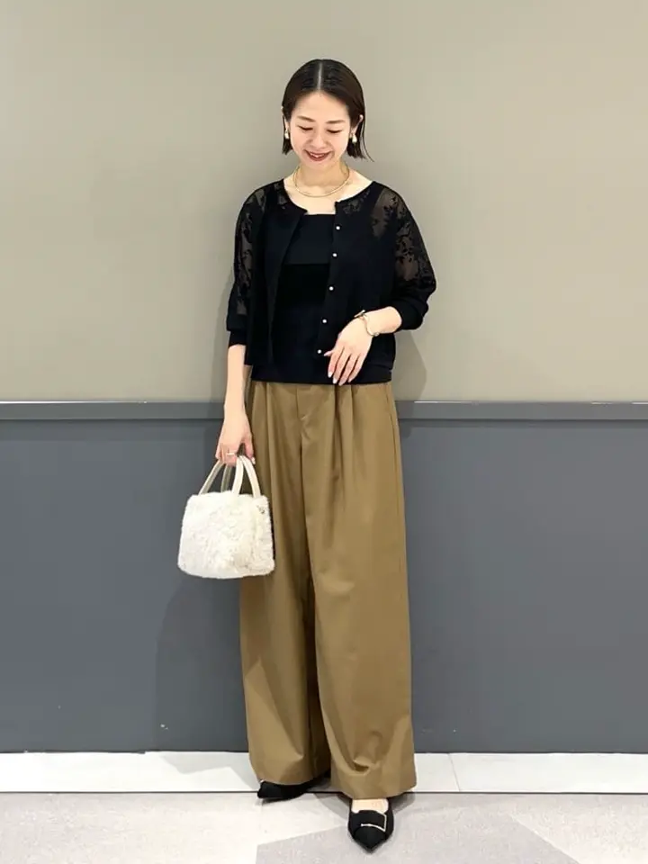 ベルト付き2wayタックワイドパンツ/YECCA VECCA（イェッカ ヴェッカ