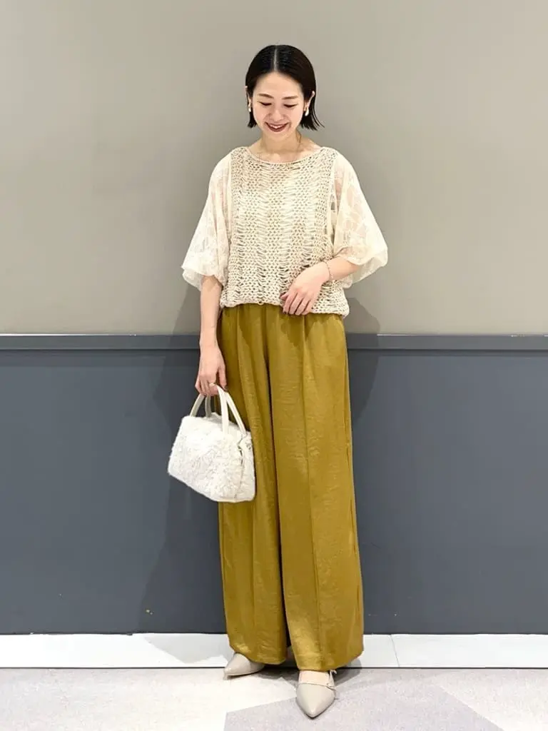 archive】テープヤーン袖レースプルオーバー/YECCA VECCA（イェッカ