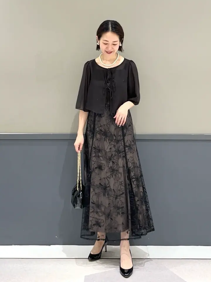 2点SET】フラワー柄スパンコール刺繍ドレス/YECCA VECCA（イェッカ