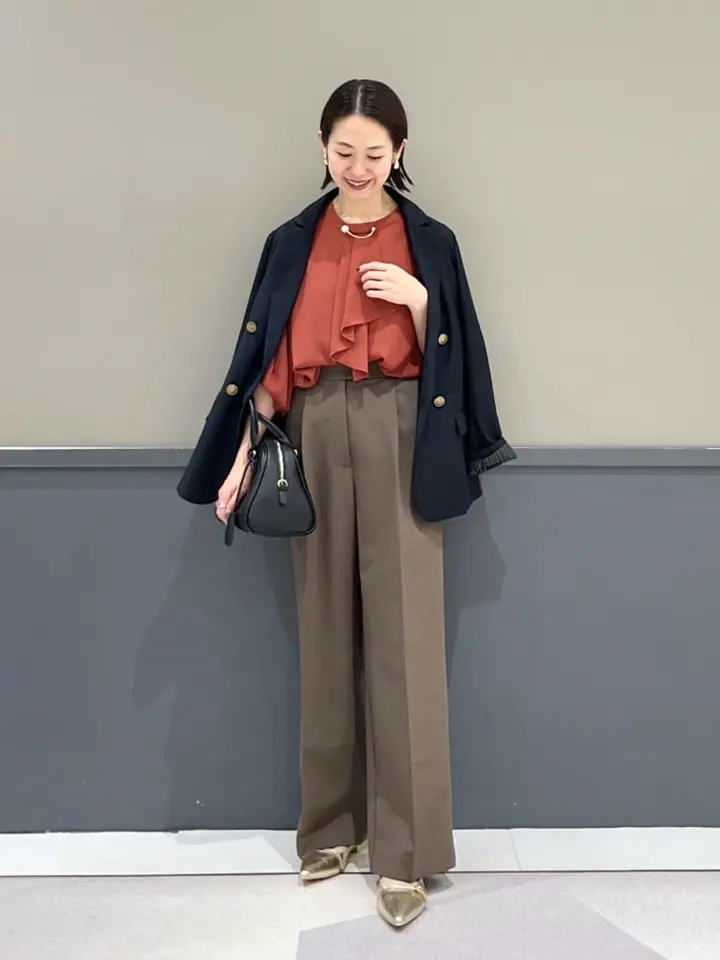 ウエストデザインワイドストレートパンツ/YECCA VECCA（イェッカ