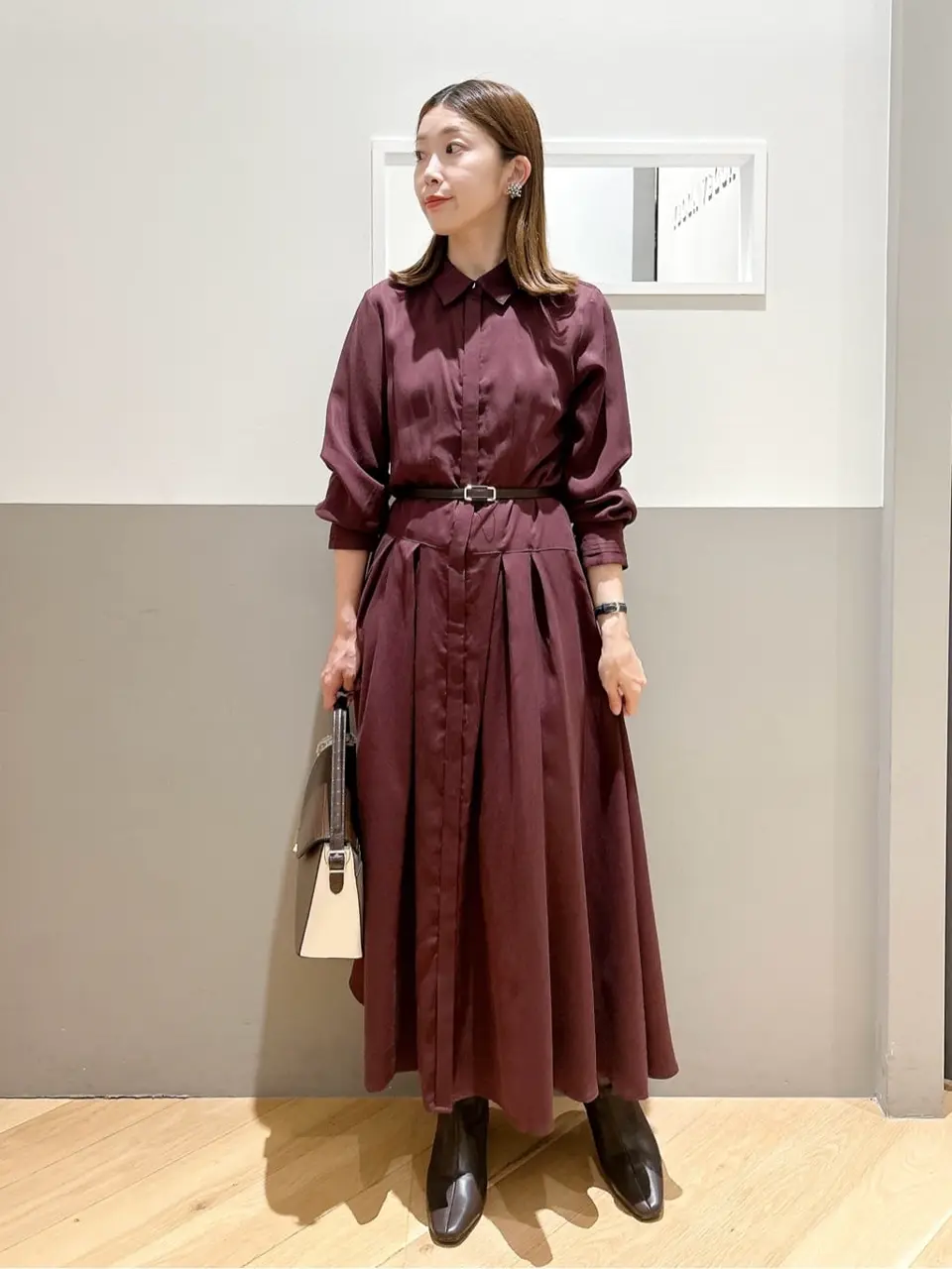 タックデザインシャツワンピース/YECCA VECCA（イェッカ ヴェッカ）の