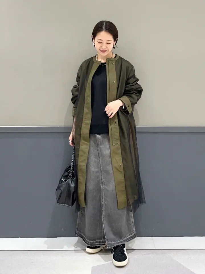 2wayミリタリーコート/YECCA VECCA（イェッカ ヴェッカ）のノーカラー