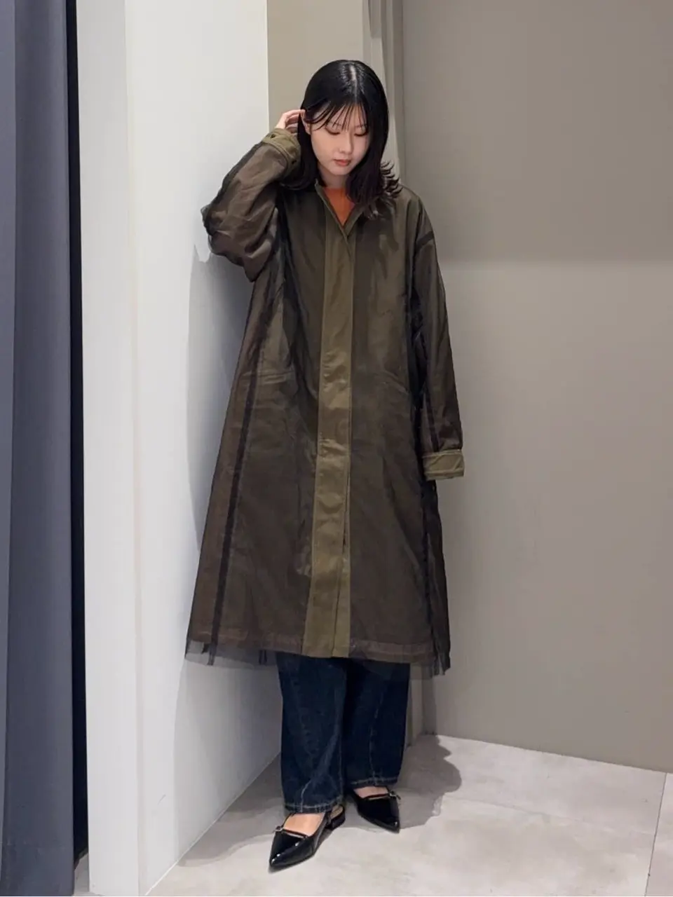 2wayミリタリーコート/YECCA VECCA（イェッカ ヴェッカ）のノーカラー