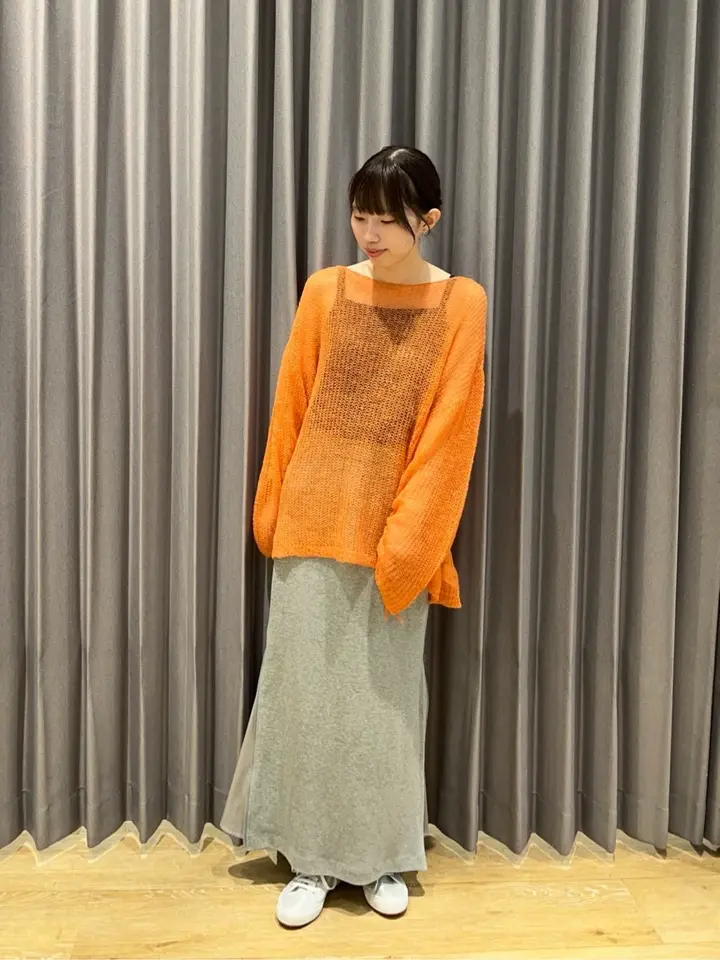 美品　ヤエカ　リネンコットンシアーニット　キャメル 袖シャーリングシアーニット/YECCA VECCA（イェッカ ヴェッカ）の