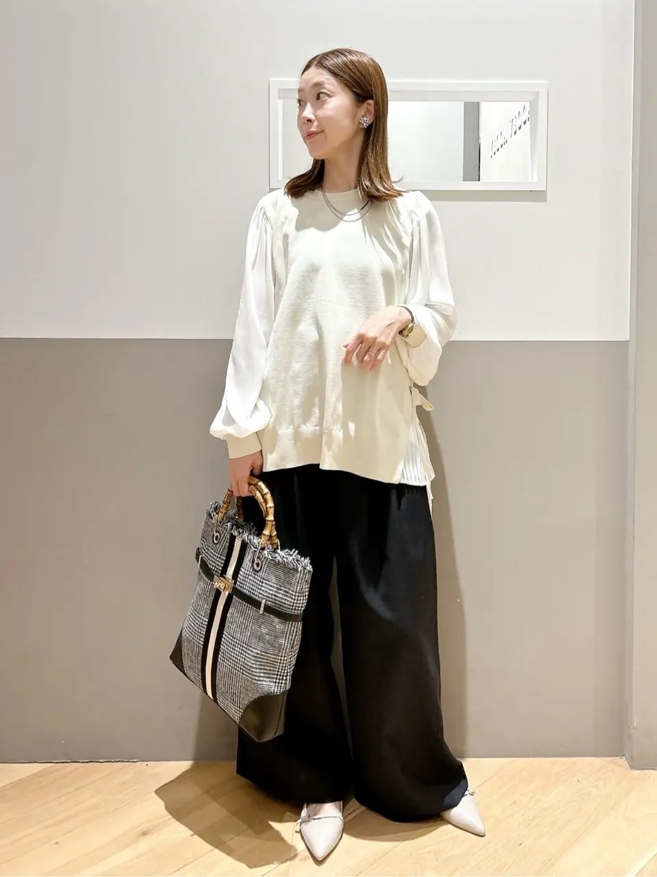 ベルト付き2wayタックワイドパンツ/YECCA VECCA（イェッカ ヴェッカ