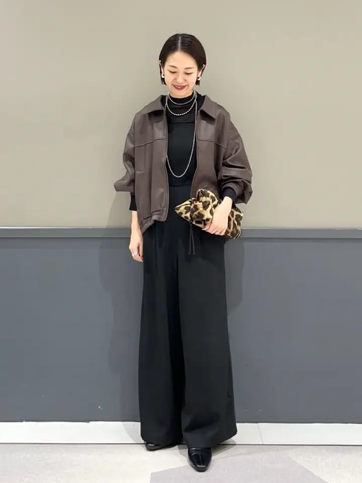 ステンカラーレザーライクブルゾン/YECCA VECCA（イェッカ ヴェッカ