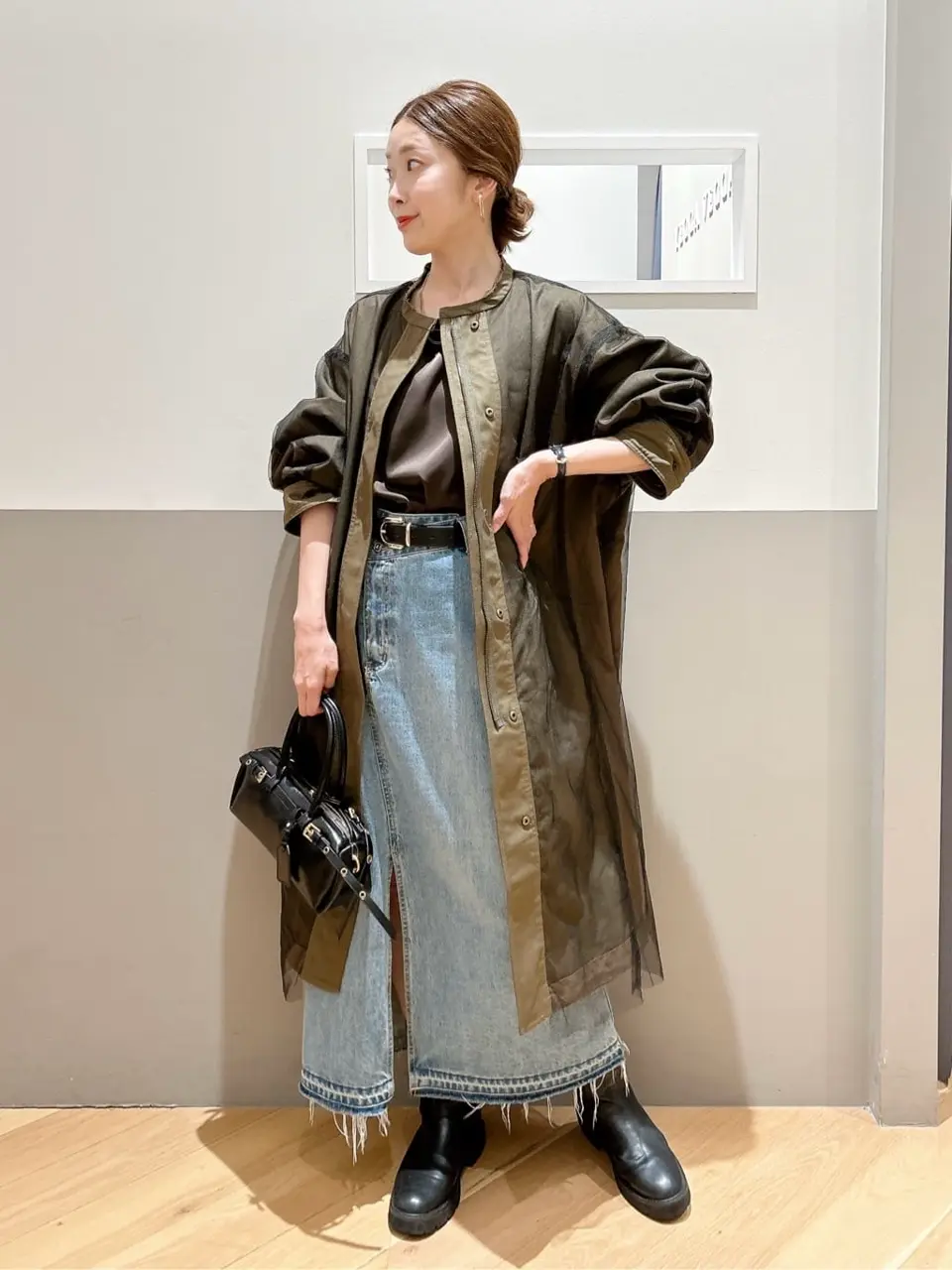 ロングデニムスカート/YECCA VECCA（イェッカ ヴェッカ）のタイト