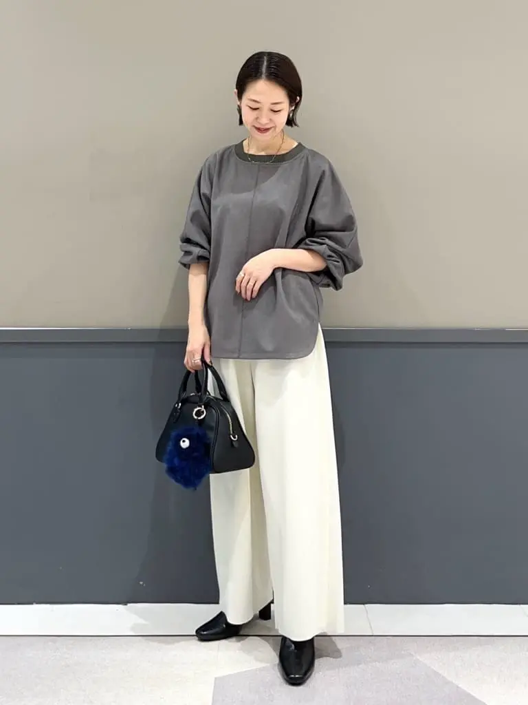 イージーカットジョーゼットパンツ/YECCA VECCA（イェッカ ヴェッカ