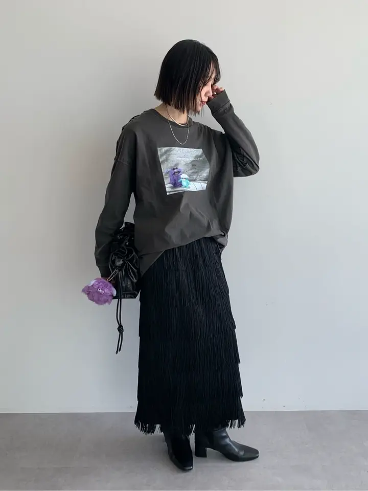 フリンジロングスカート/YECCA VECCA（イェッカ ヴェッカ）のその他