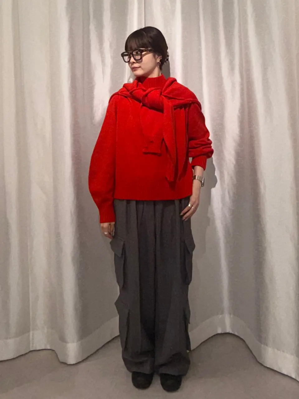 508.ファッション　椿　イヤーマフ（レッド） 12/2/2025のCHIFUMIの投稿