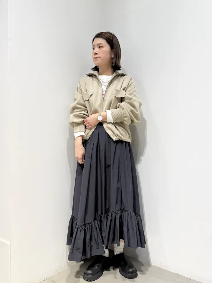 日本製】ムジブロード裾フリルスカート/GARAGE OF GOOD CLOTHING