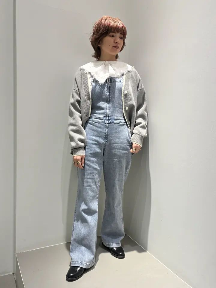 フロントZIPデニムサロペット/GARAGE OF GOOD CLOTHING（ガレージ オブ