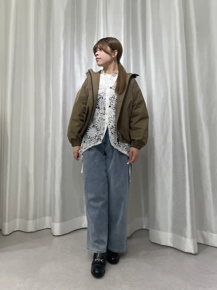 ライン入レースブラウス4/GARAGE OF GOOD CLOTHING（ガレージ オブ