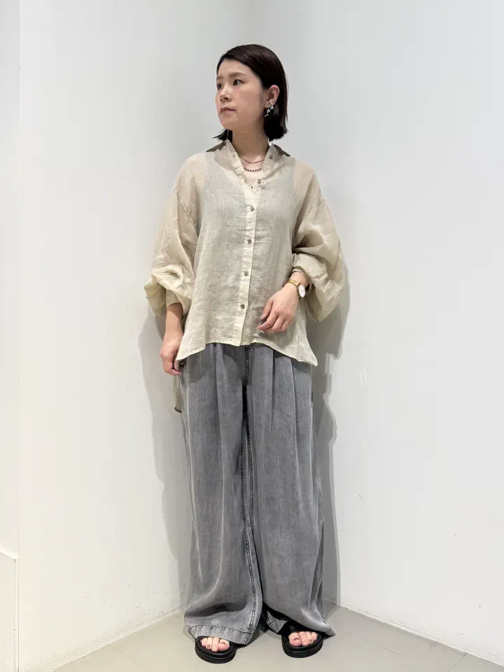 リネンギャザースリーブブラウス/GARAGE OF GOOD CLOTHING（ガレージ