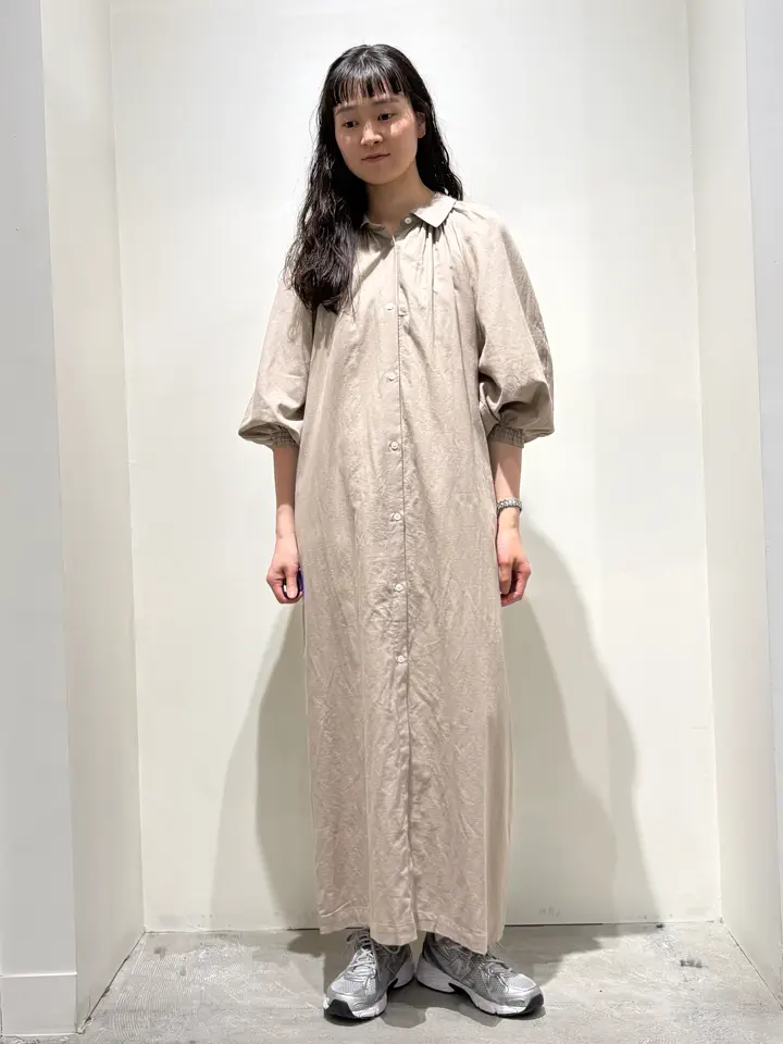 リネン袖ボリュームワンピース/GARAGE OF GOOD CLOTHING（ガレージ