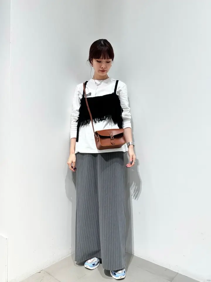 グレーストライプロングタイトスカート/GARAGE OF GOOD CLOTHING