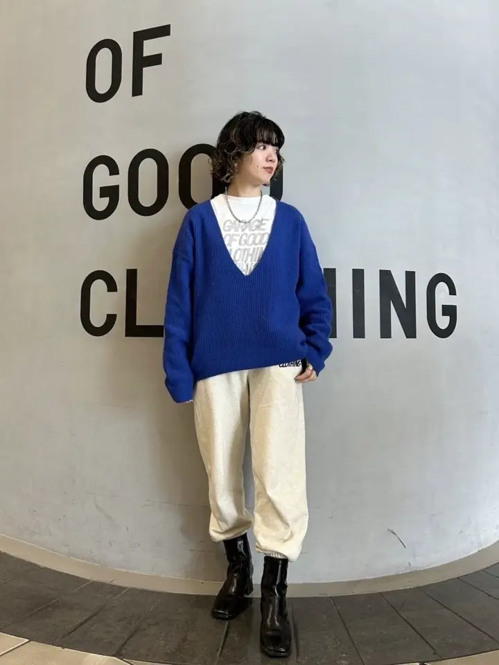 【ブルー】畔フォルムニット ラグランスリーブニット【Jumper1234】|ネミカ | レリアン公式