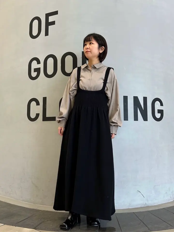 リブウエストジャンパースカート/GARAGE OF GOOD CLOTHING（ガレージ