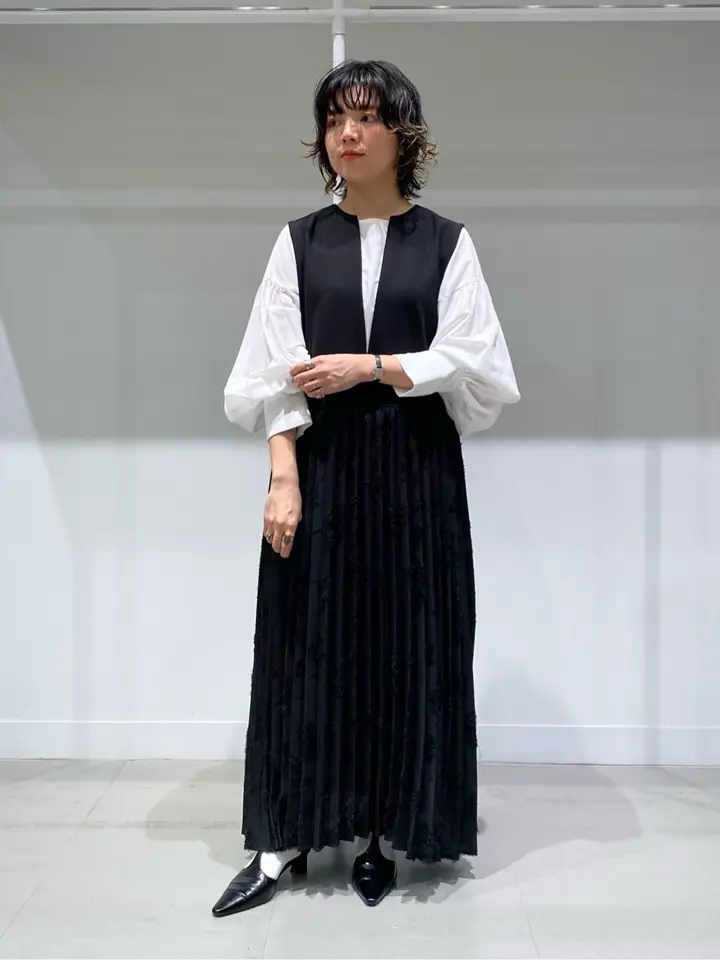 ジャガードプリーツ切り替えワンピース/GARAGE OF GOOD CLOTHING