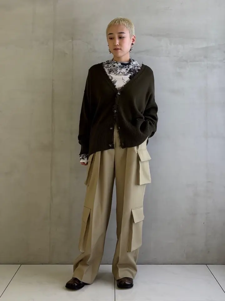 ダメージニットカーディガン/GARAGE OF GOOD CLOTHING（ガレージ オブ