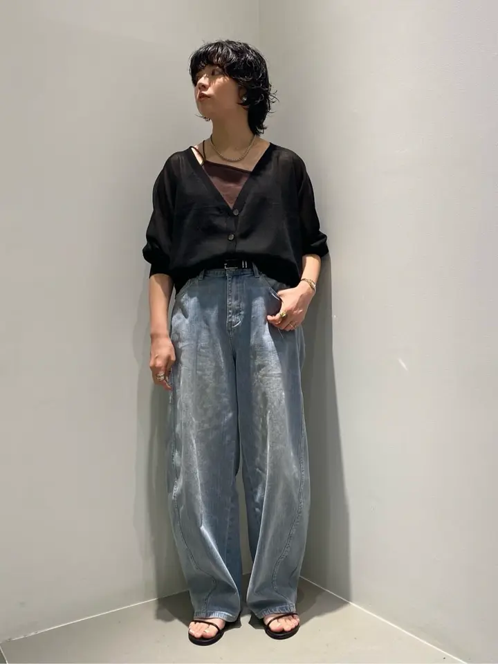 GARAGE OF GOOD CLOTHING Vネックシアーカーディガン シアーVネックカーディガン/GARAGE OF GOOD CLOTHING（ガレージ オブ