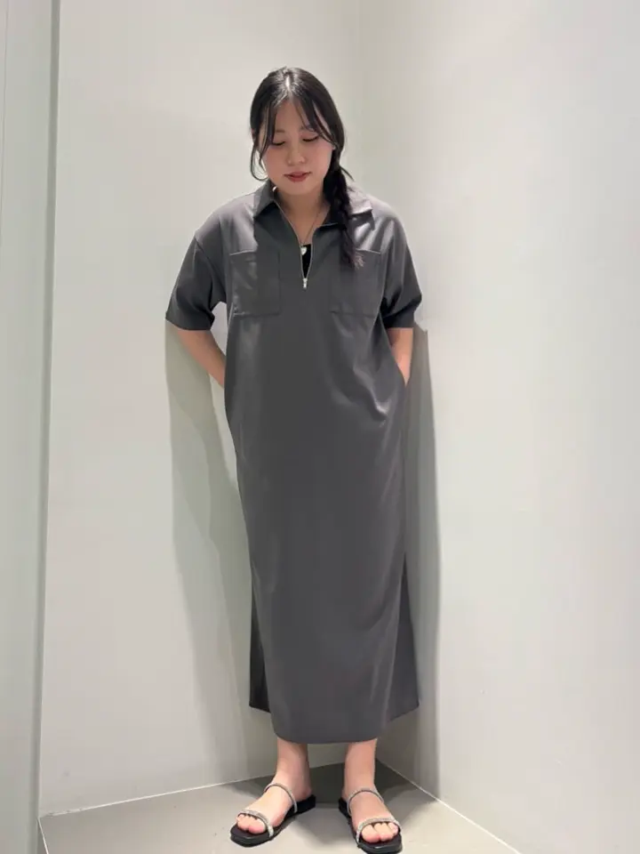 日本製】ポロ襟ZIP付ワンピース/GARAGE OF GOOD CLOTHING（ガレージ