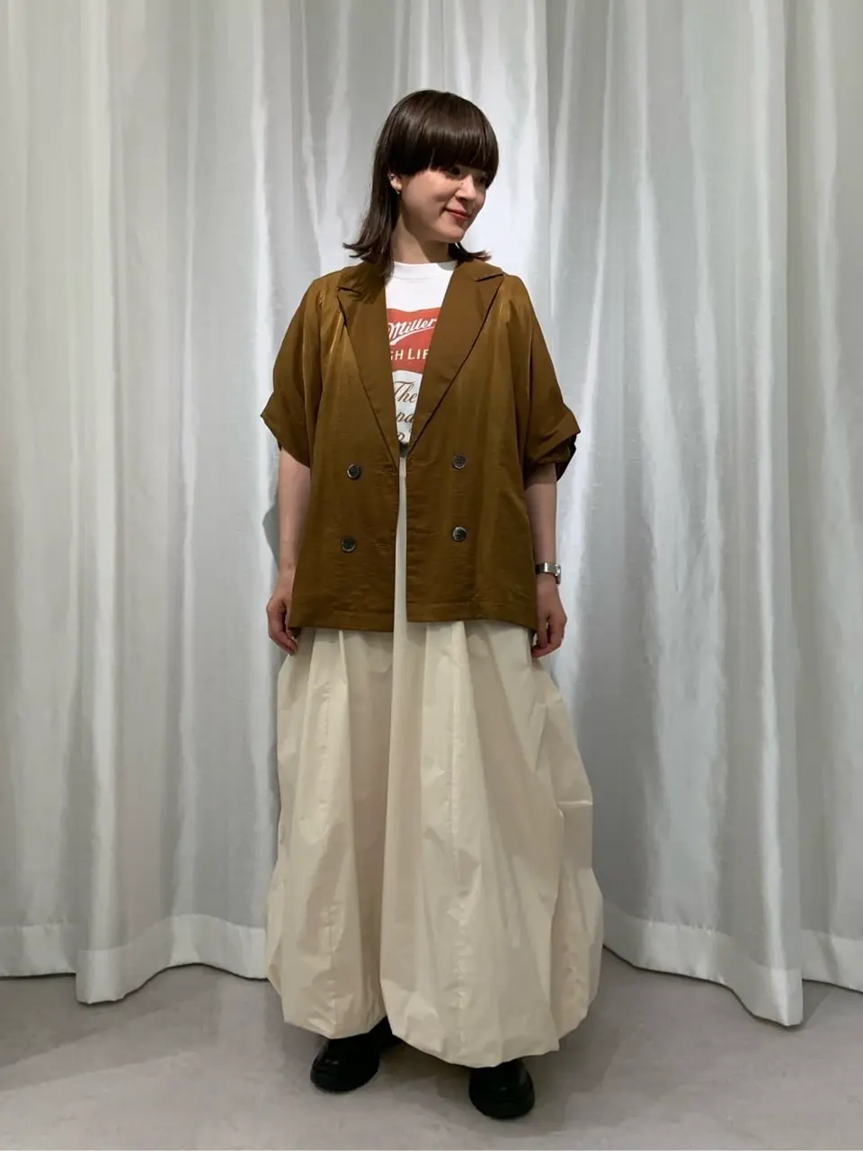 キュプラ混半袖ジャケット/GARAGE OF GOOD CLOTHING（ガレージ オブ