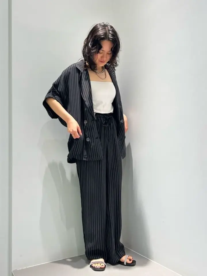 ストライプ半袖ジャケット/GARAGE OF GOOD CLOTHING（ガレージ オブ