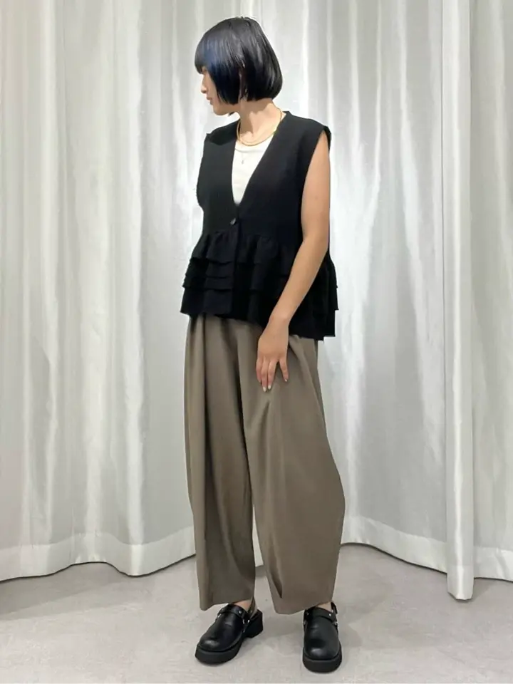 ツイードギャザーベスト/GARAGE OF GOOD CLOTHING（ガレージ オブ