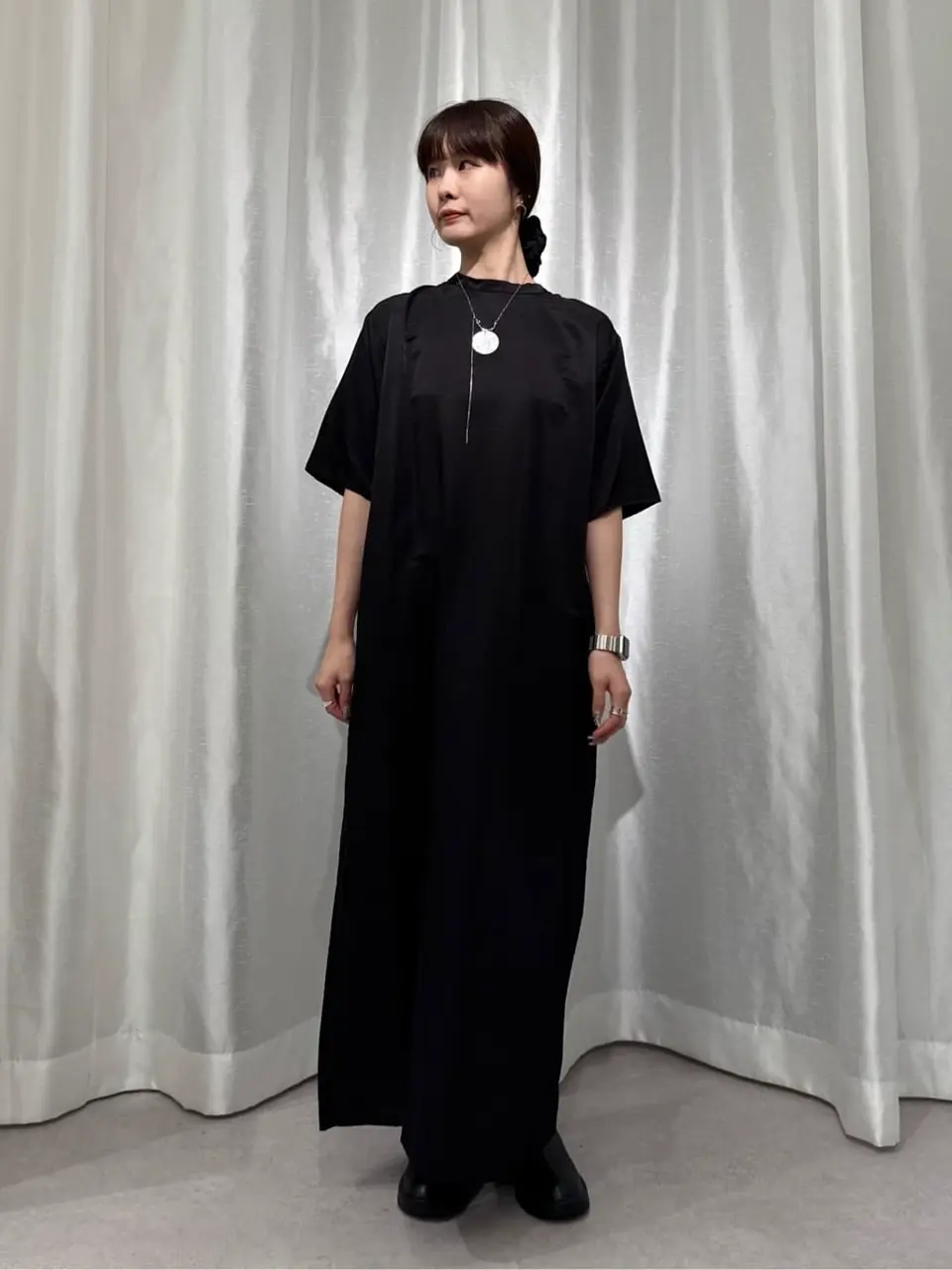 キュプラ混半袖ワンピース/GARAGE OF GOOD CLOTHING（ガレージ オブ