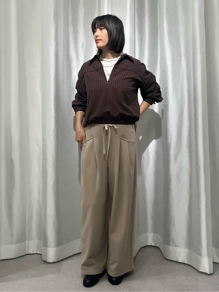 ピンストライプハーフZIPプルオーバー/GARAGE OF GOOD CLOTHING