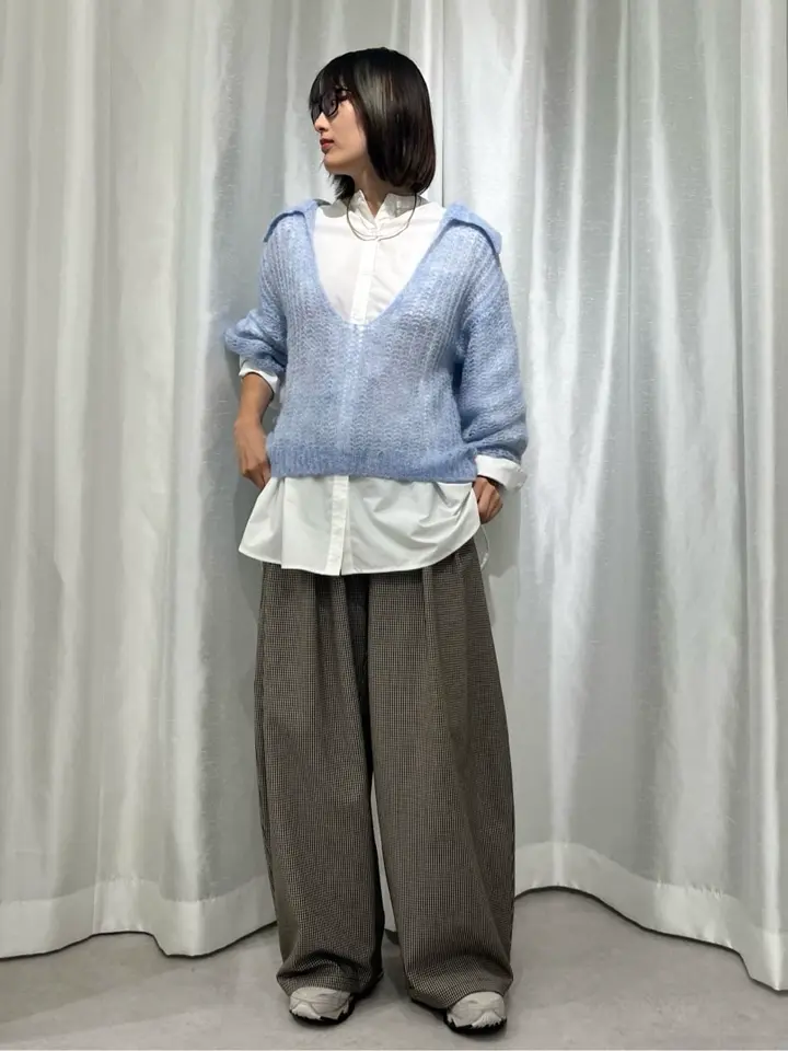 モヘア混襟付きニットシアープルオーバー/GARAGE OF GOOD CLOTHING