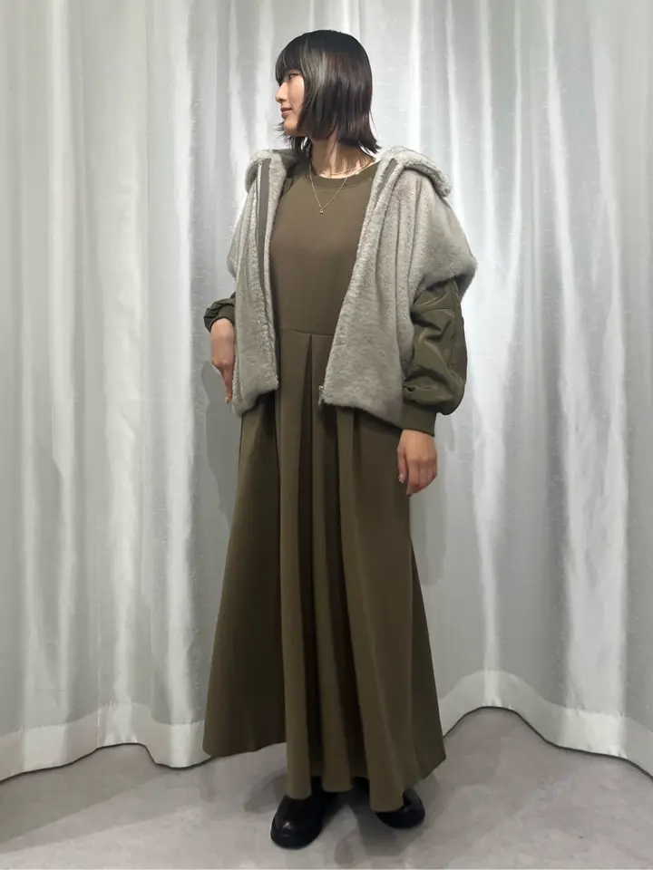 ダンボール×異素材タックワンピース/GARAGE OF GOOD CLOTHING