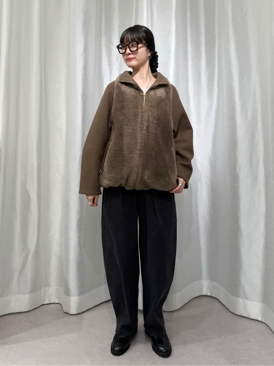 グニフニ♡くまちゃんのカントリーデニムパンツ くまちゃんロゴデニム