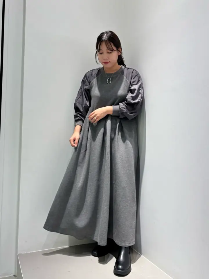 正規品♡ロゴ裏毛ワンピース♡チャコールグレー Rouge vif la cle（ルージュヴィフラクレ） ワンピース 「GREY CHORD
